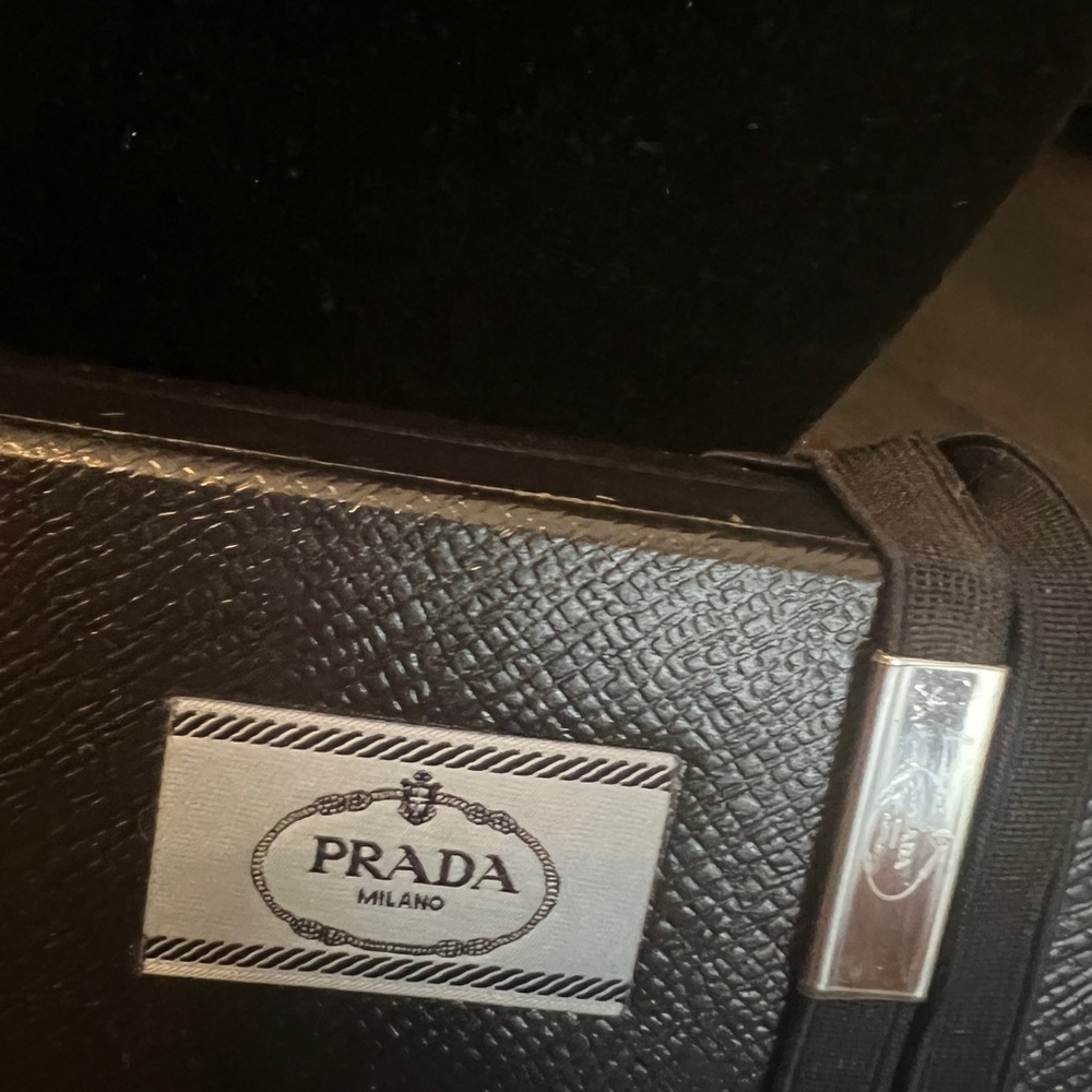 Prada Silver-Tone Chunky Link Necklace with Signature Tag - Picture 8 of 10